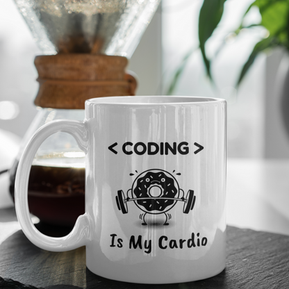 coding is my cardio coffee mug gift for programmers - nautunkee.com