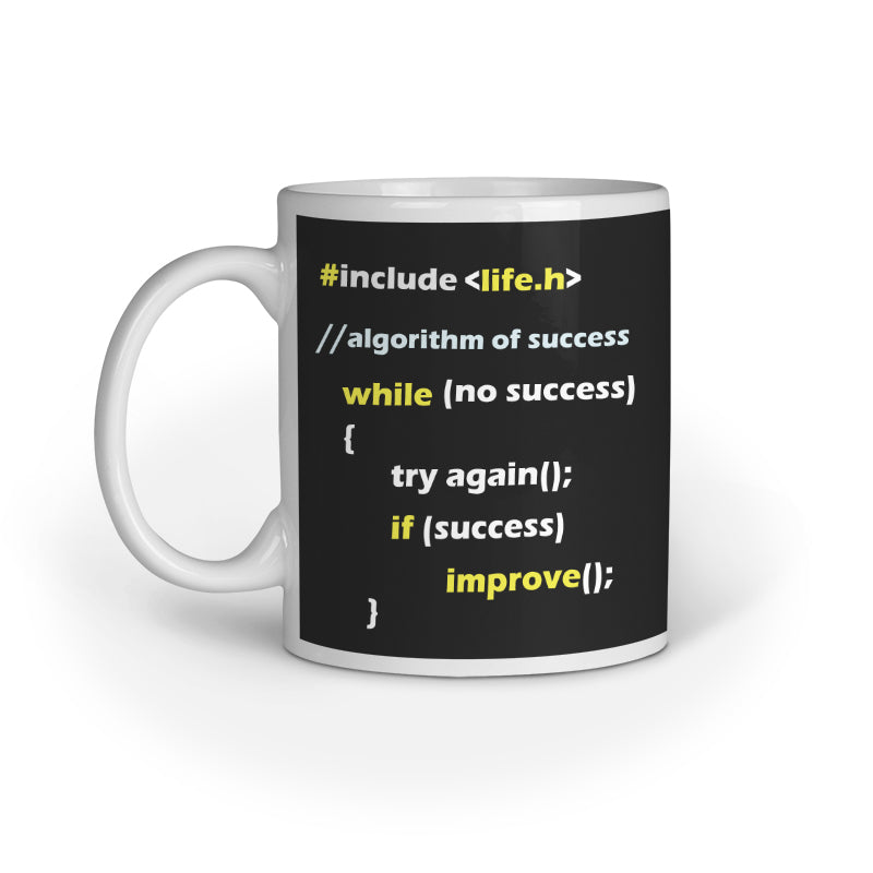 Algorithm Of Success Printed Coffee Mug - Black (11oz/330ml) - nautunkee