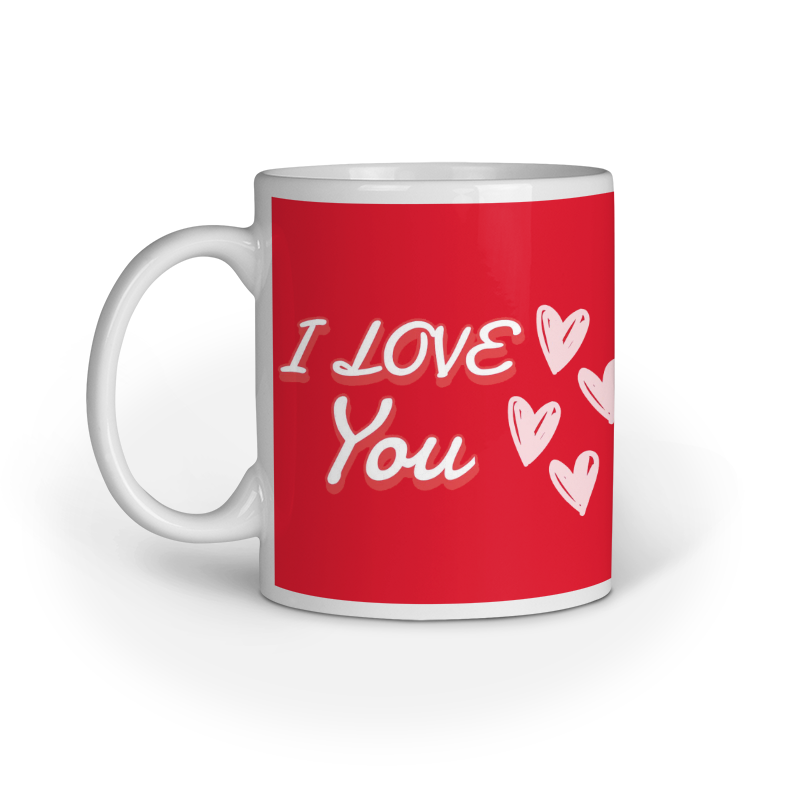 I Love You | Valentine's Day Printed Coffee Mug - Black (11oz/330ml)