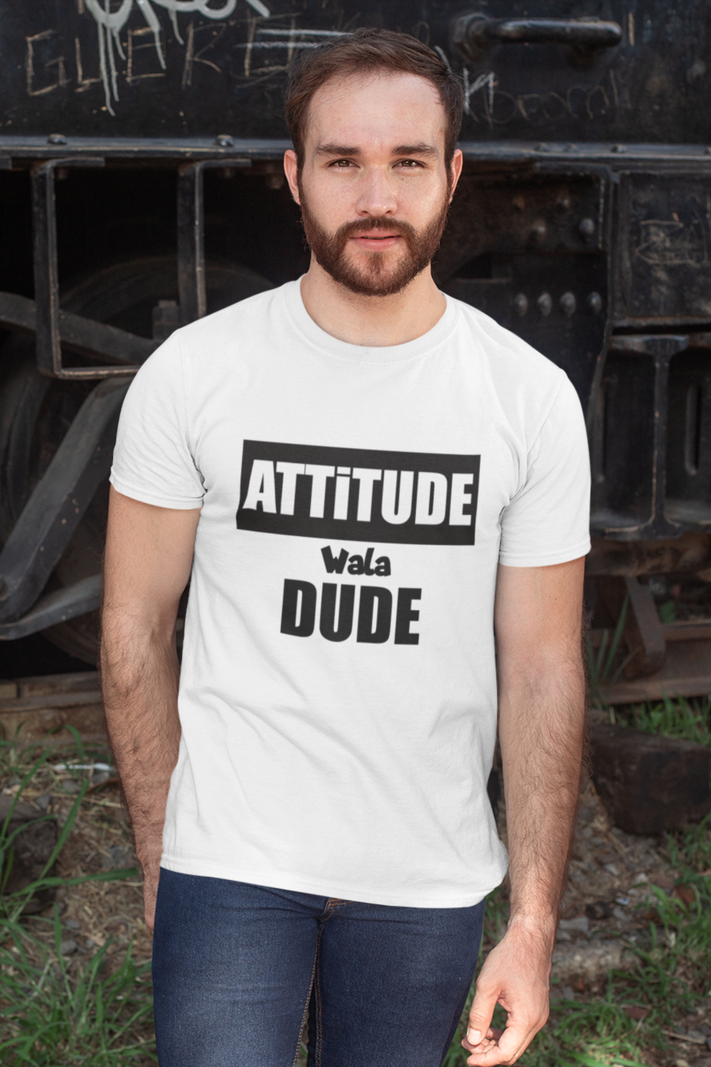 Attitude Wala Dude | Men Half Sleeve Round Neck T-Shirt