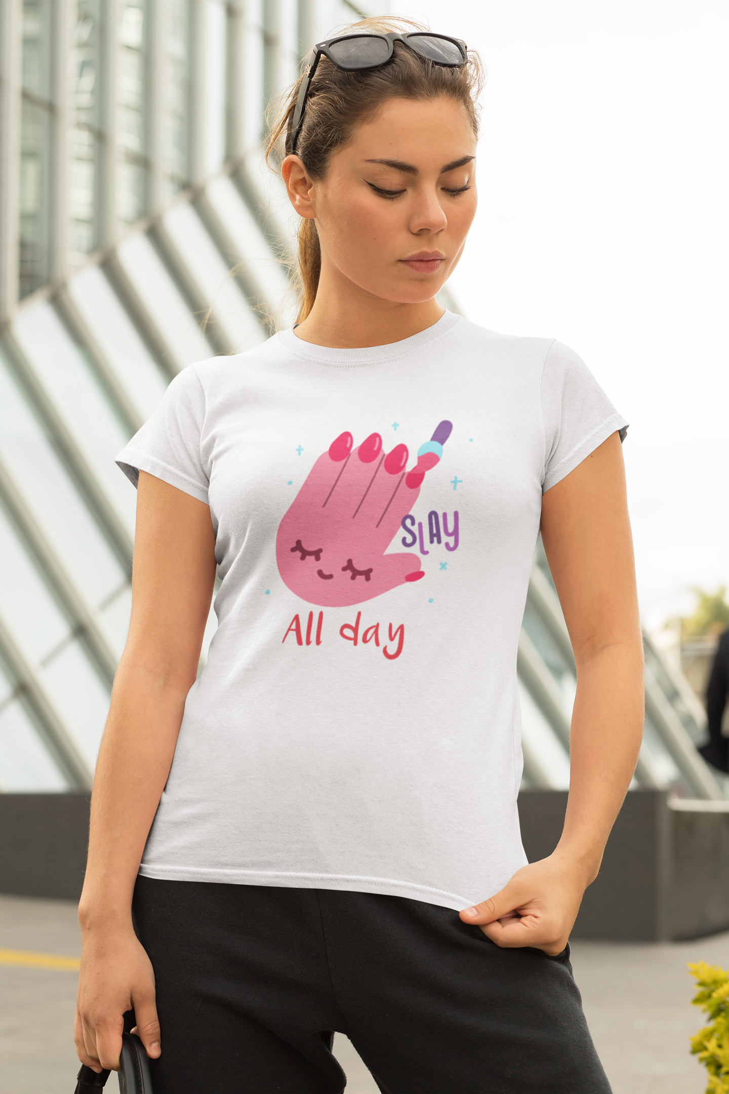 Slay All Day Cute T Shirt For Women