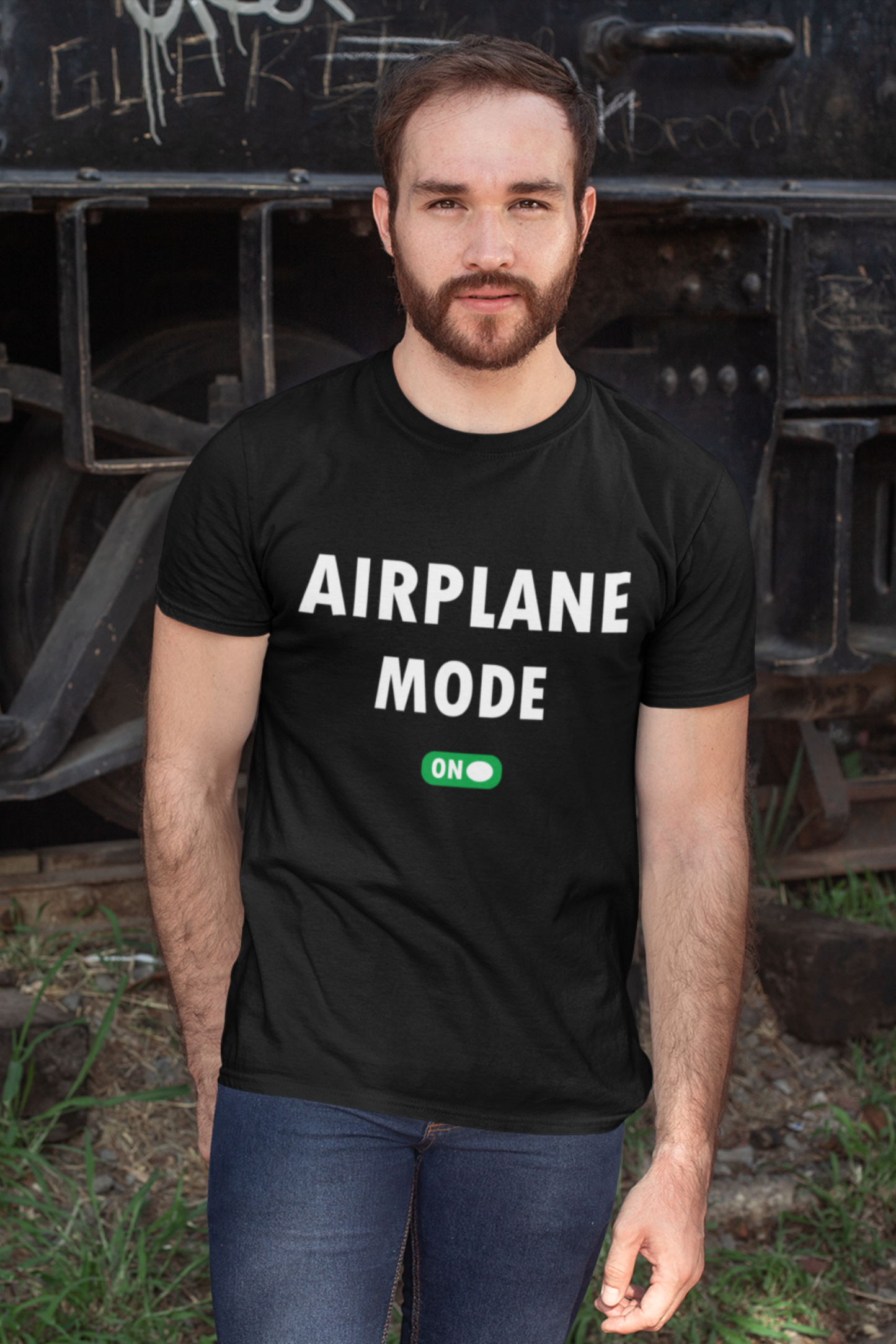Airplane Mode - On | Men Half Sleeve Round Neck T-Shirt