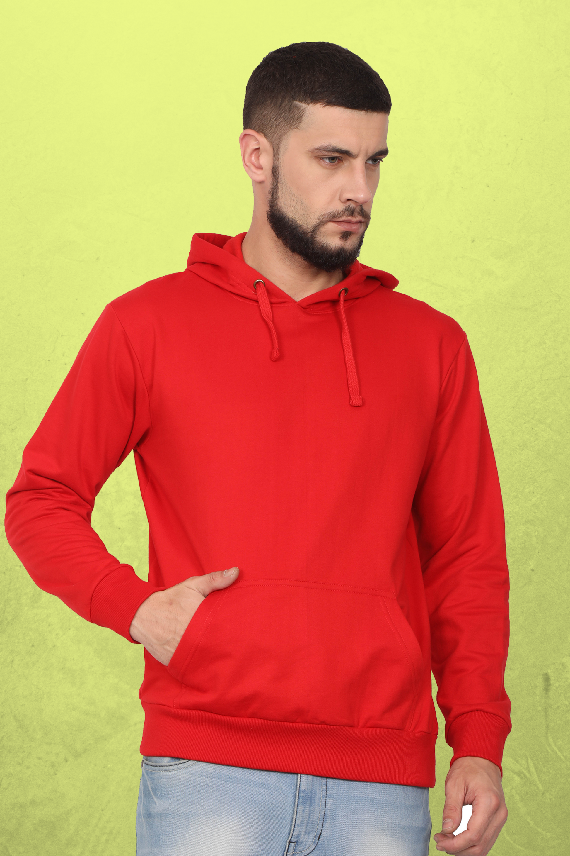 Plain red hoodie mens best sale