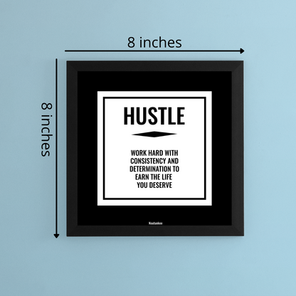 Hustle Grind Execute Talent Grit Success- Set Of 6 Framed Posters Home Office Decor