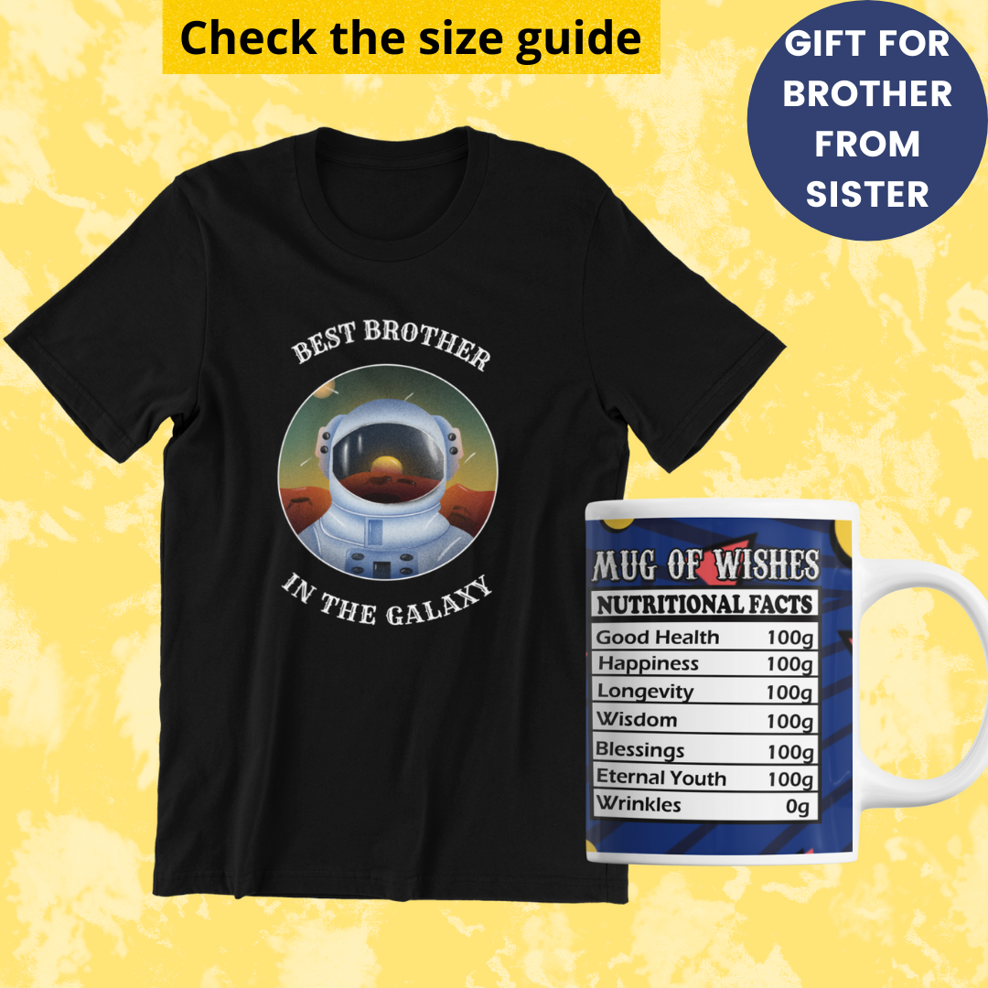 Rakhi Gift For Brother - T-shirt+Mug - Gift For Brothers From Sisters - nautunkee.com
