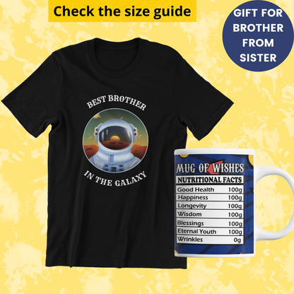 Rakhi Gift For Brother - T-shirt+Mug - Gift For Brothers From Sisters - nautunkee.com