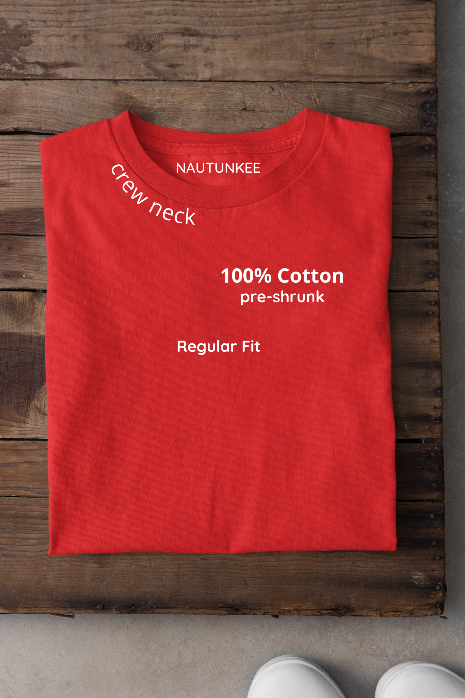 plain red crew neck t-shirt for women - nautunkee.com