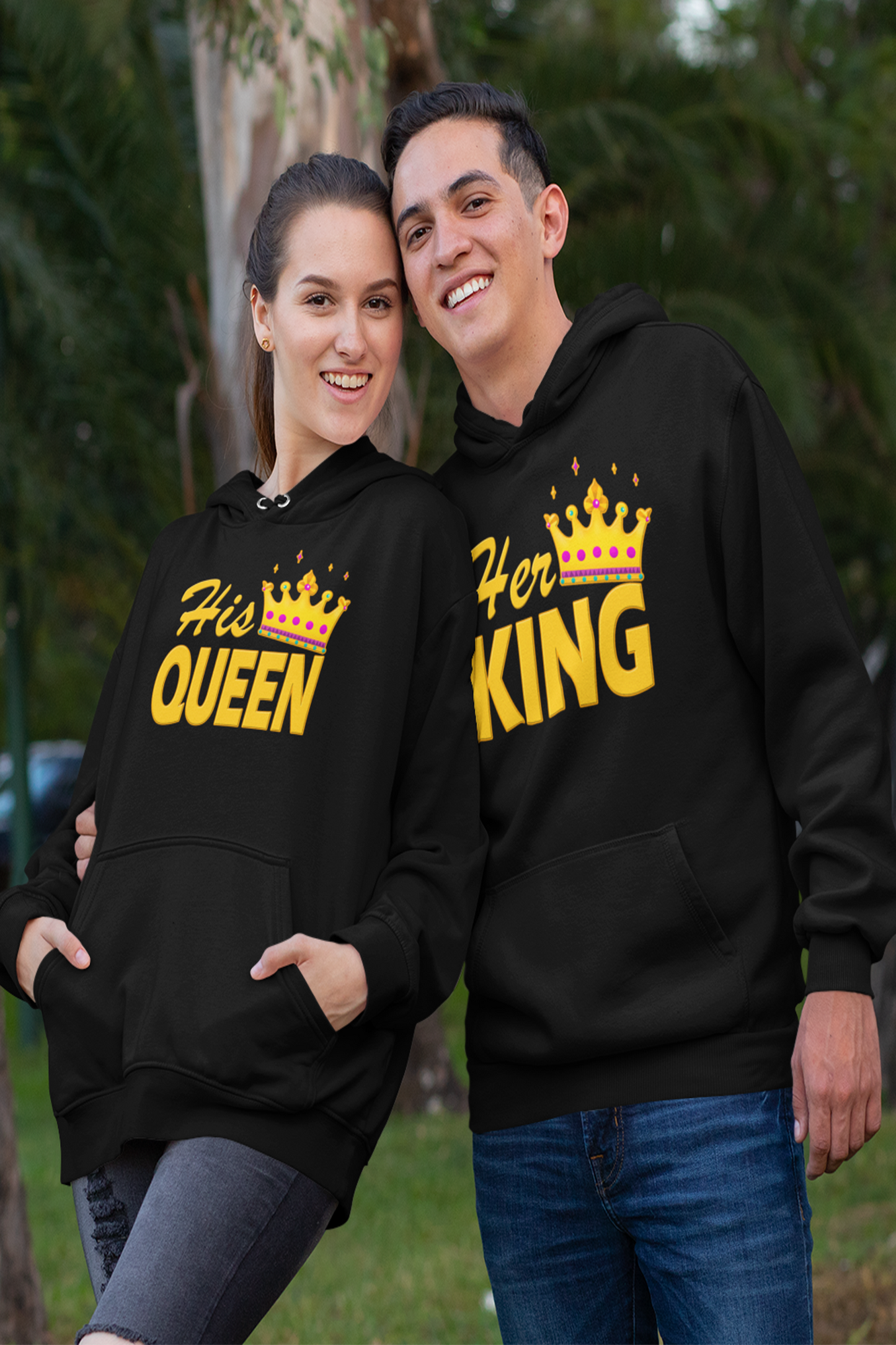 king queen couple hoodie - nautunkee.com