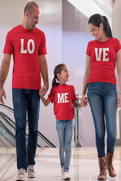 Love Me Family T-Shirt Set Of 3 India - nautunkee.com