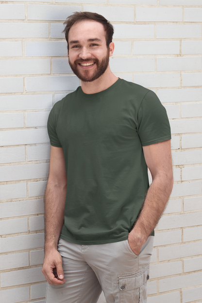 Plain Olive Green T-shirt Buy Online In india 