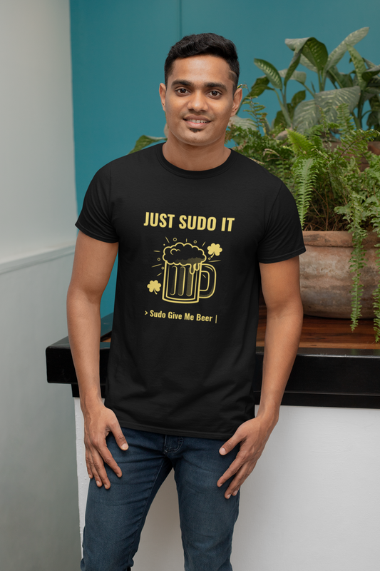 Just Sudo It Sudo Give Me Beer  Men T Shirt For Programmers - nautunkee.com