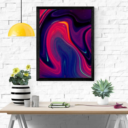Colorful Abstract Wall Art | A3 Size Framed Wall Decor - nautunkee.com