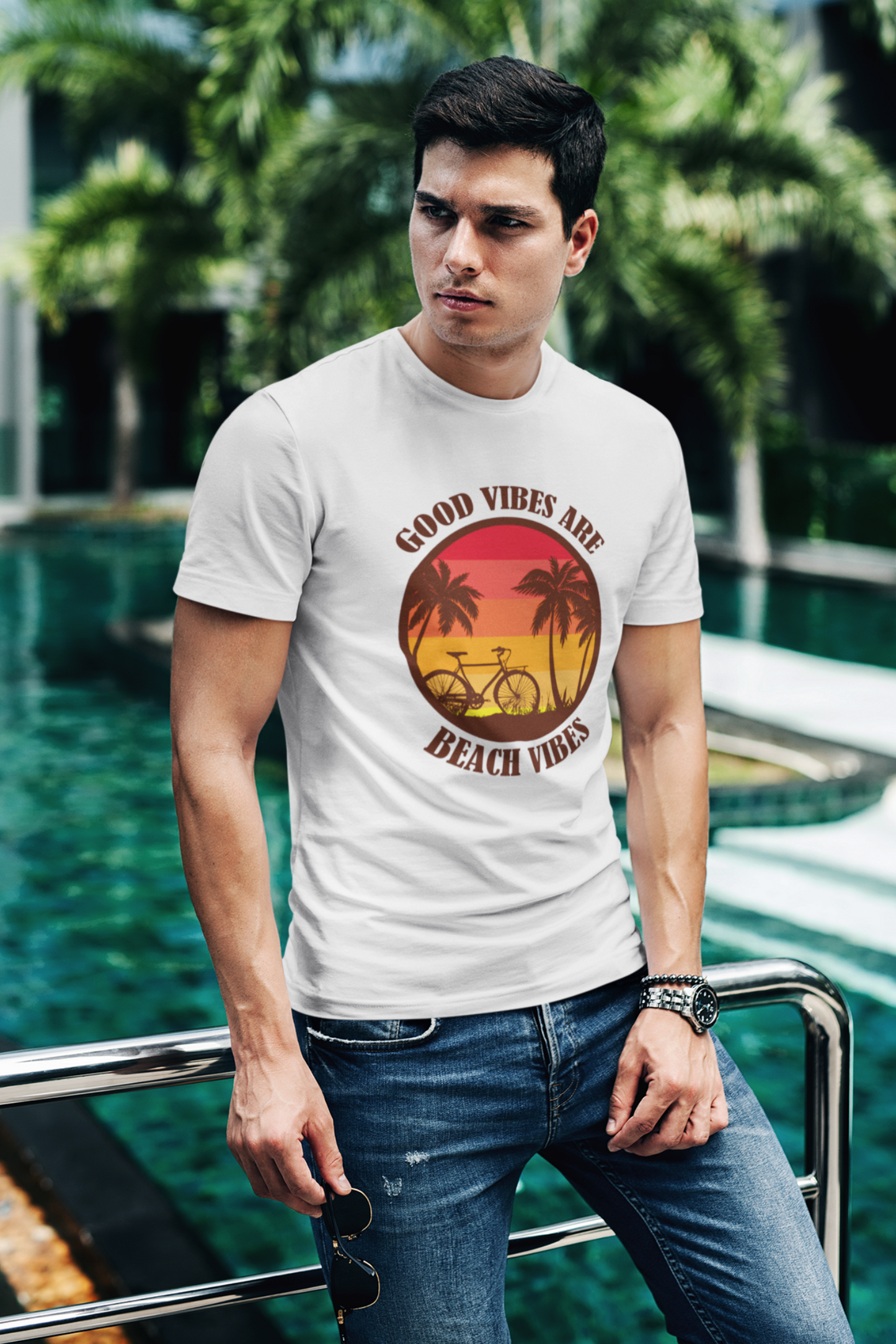 Beach Vibes Men's Travel T-shirt
