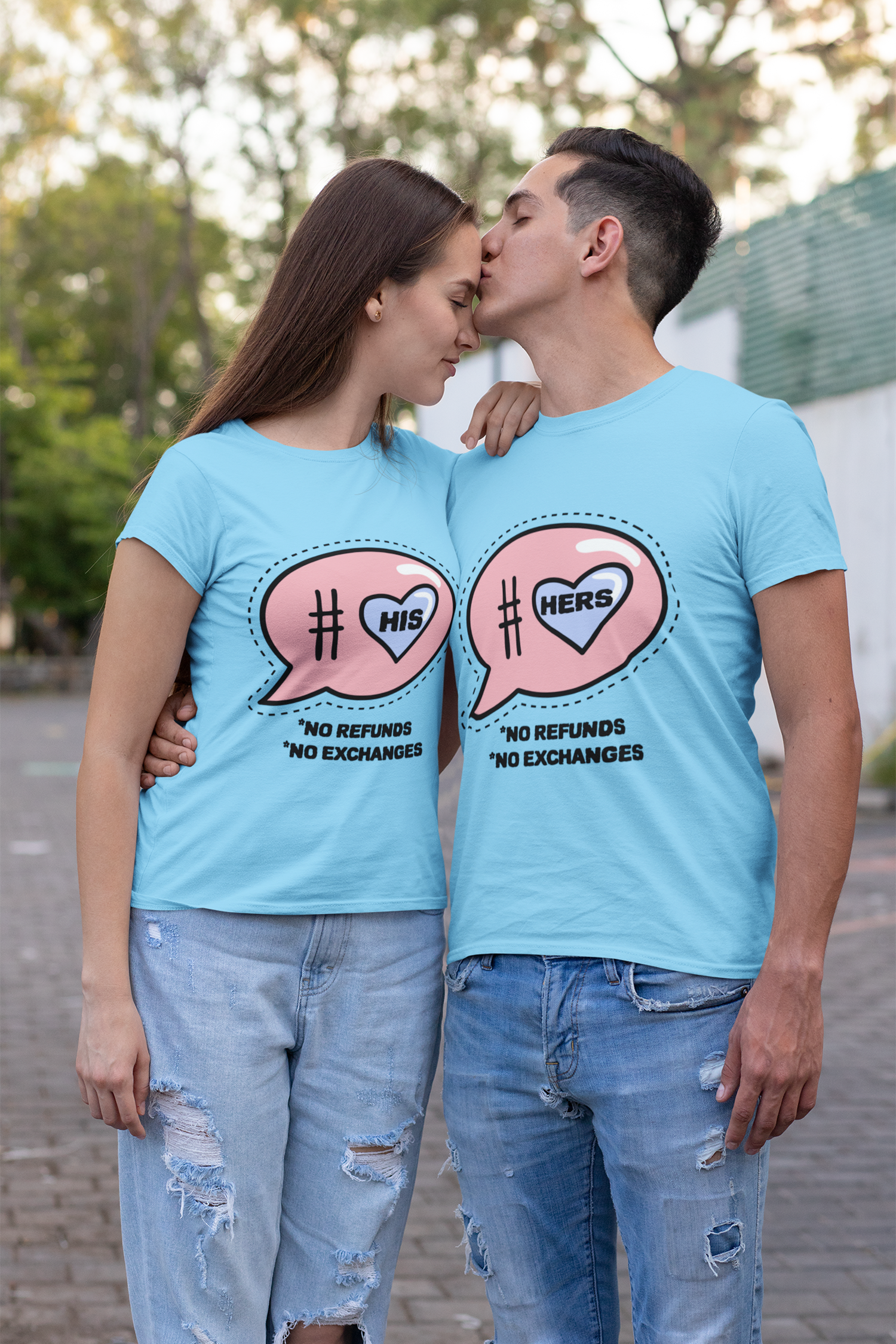 His Hers matching couple t-shirt - nautunkee