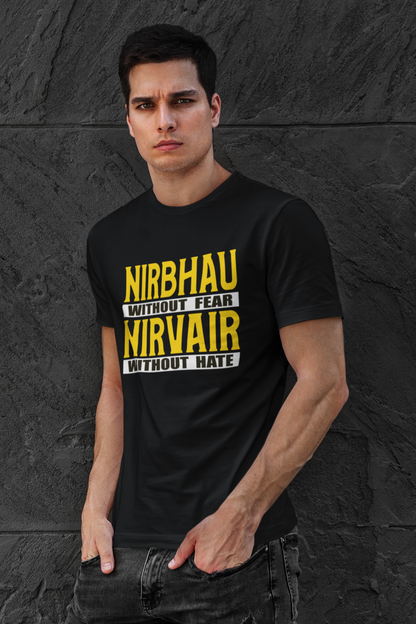 Nirbhau Nirvair Punjabi T-Shirt For Men