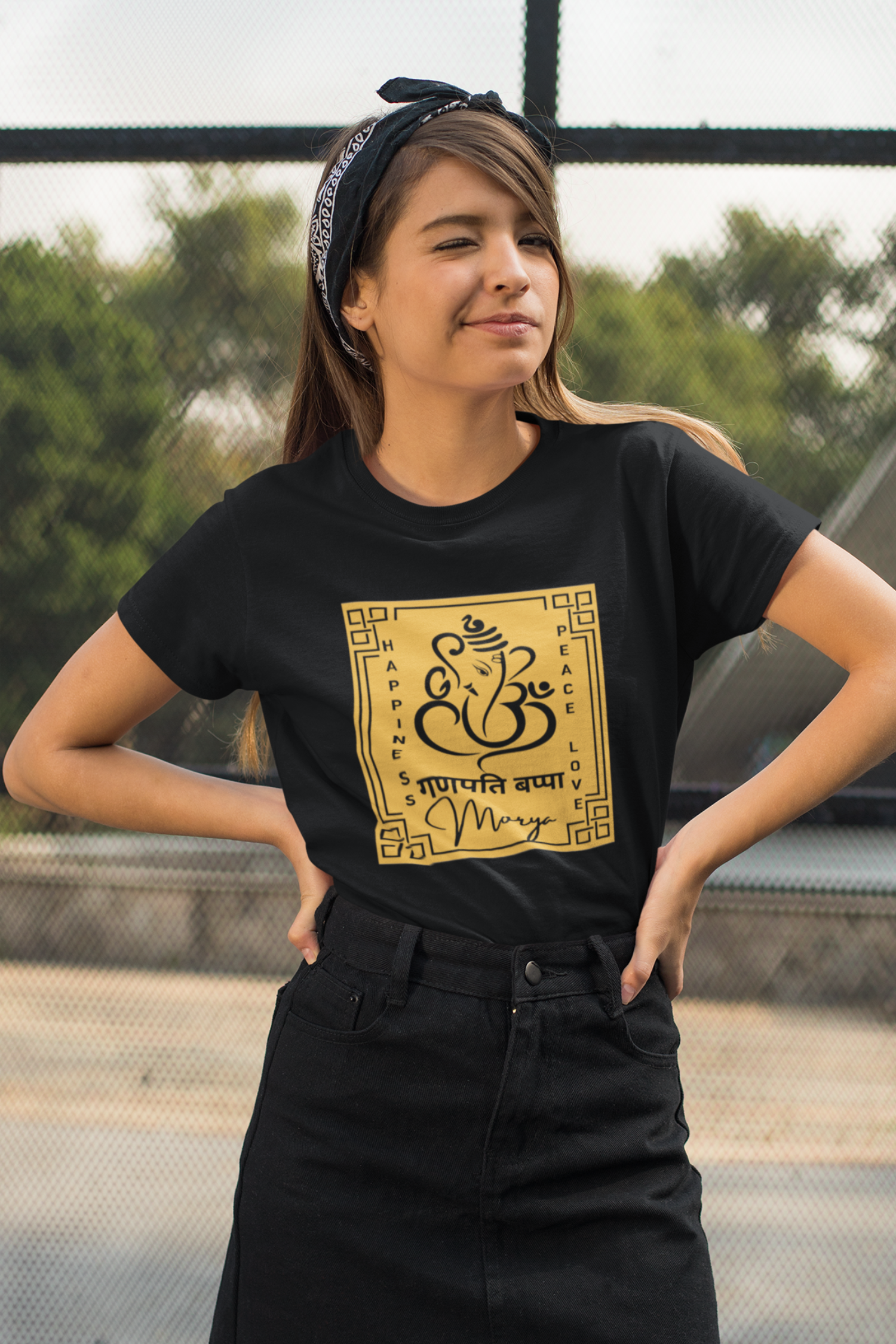 Ganpati Bappa Morya T-Shirt , Ganesh Chaturthi women's T-Shirt, Ganpati T-shirt 2022 - nautunkee