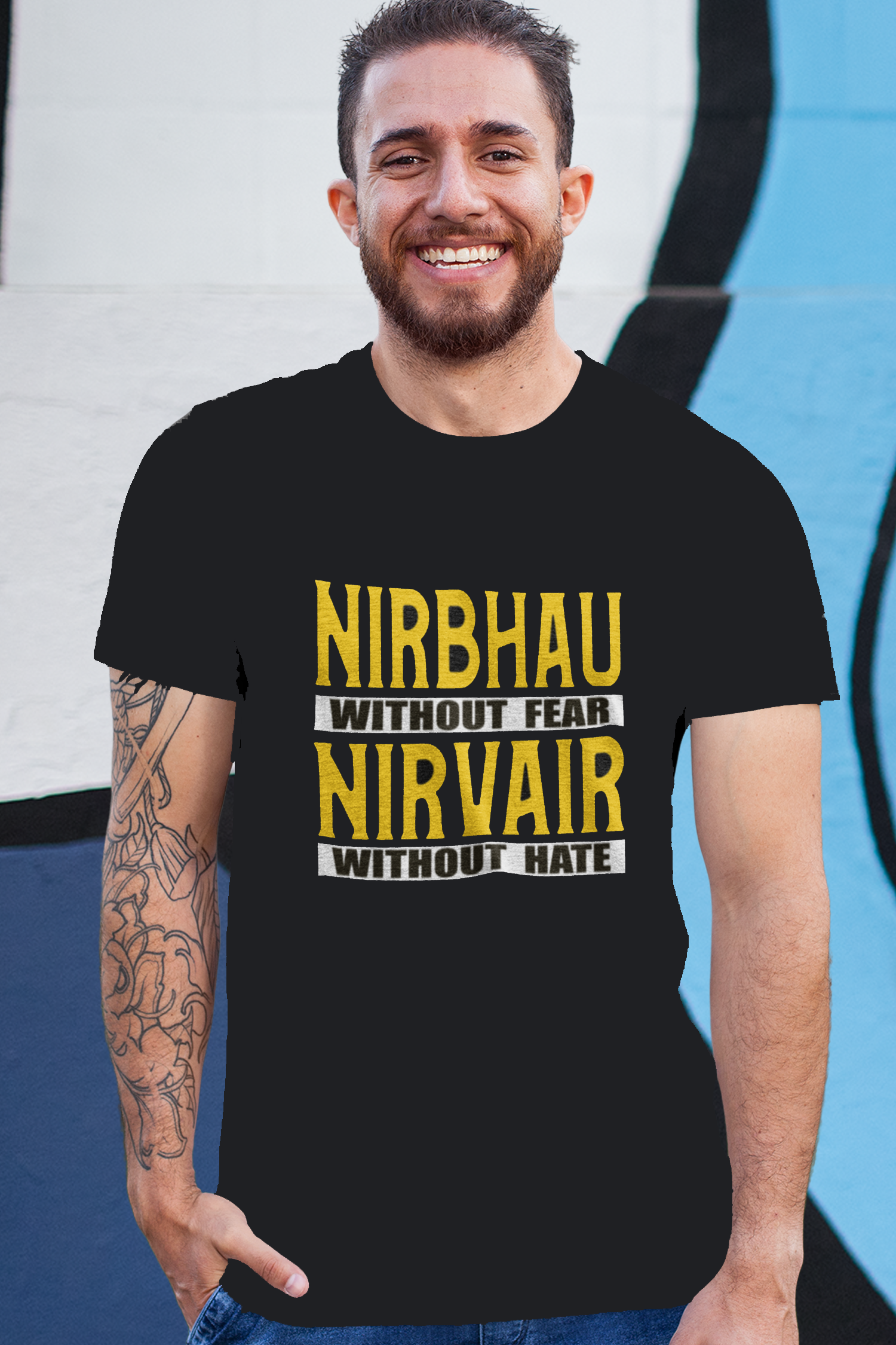 👉nirbhao (without fear) nirvair (without enmity) tattoo (punjabi font)  👉mob- 📞8725859198📍khanna 👉check-in to 📍location for visting my studio  👉contact... | By J.B Tattoo CreationFacebook