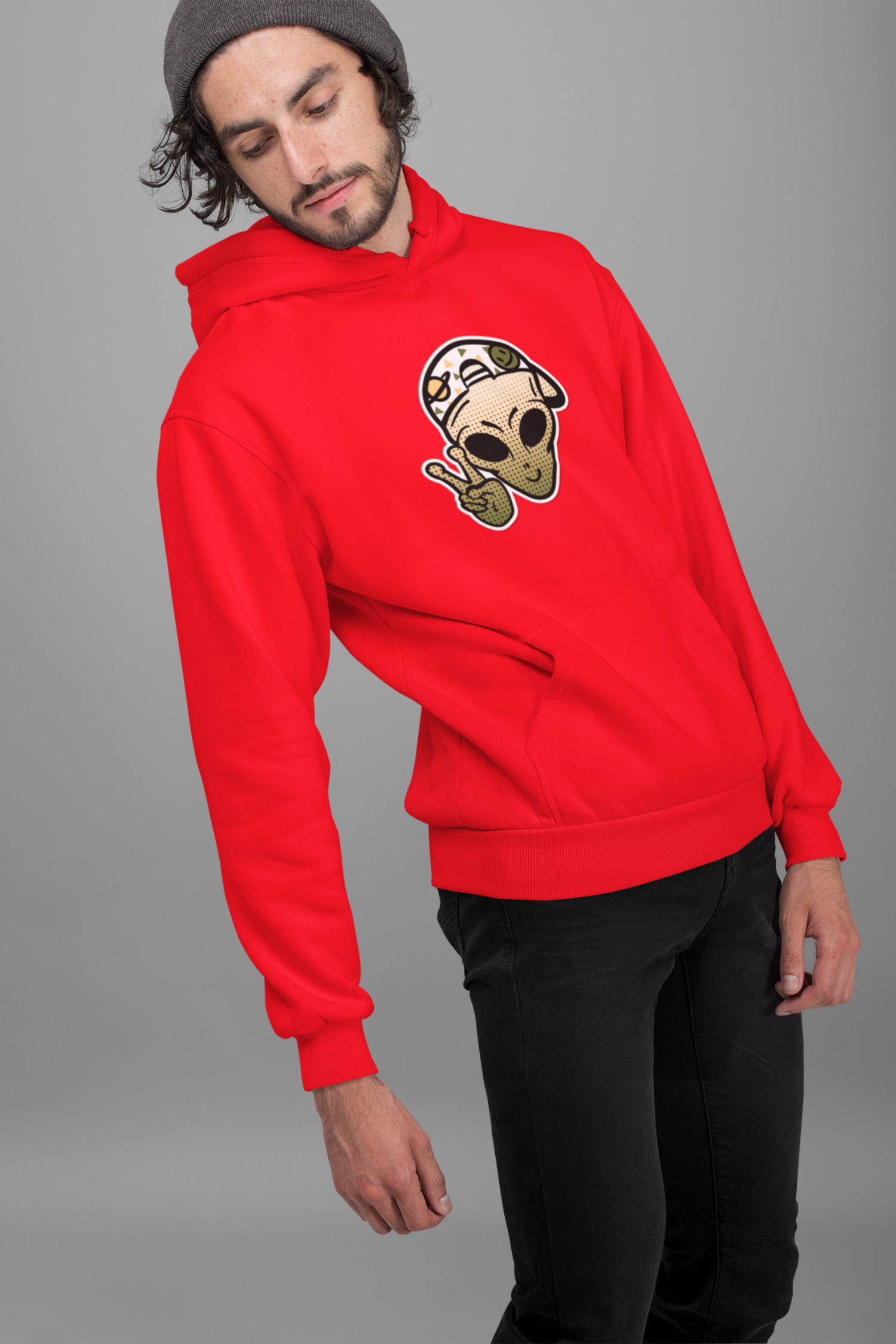 Alien hoodie mens hot sale