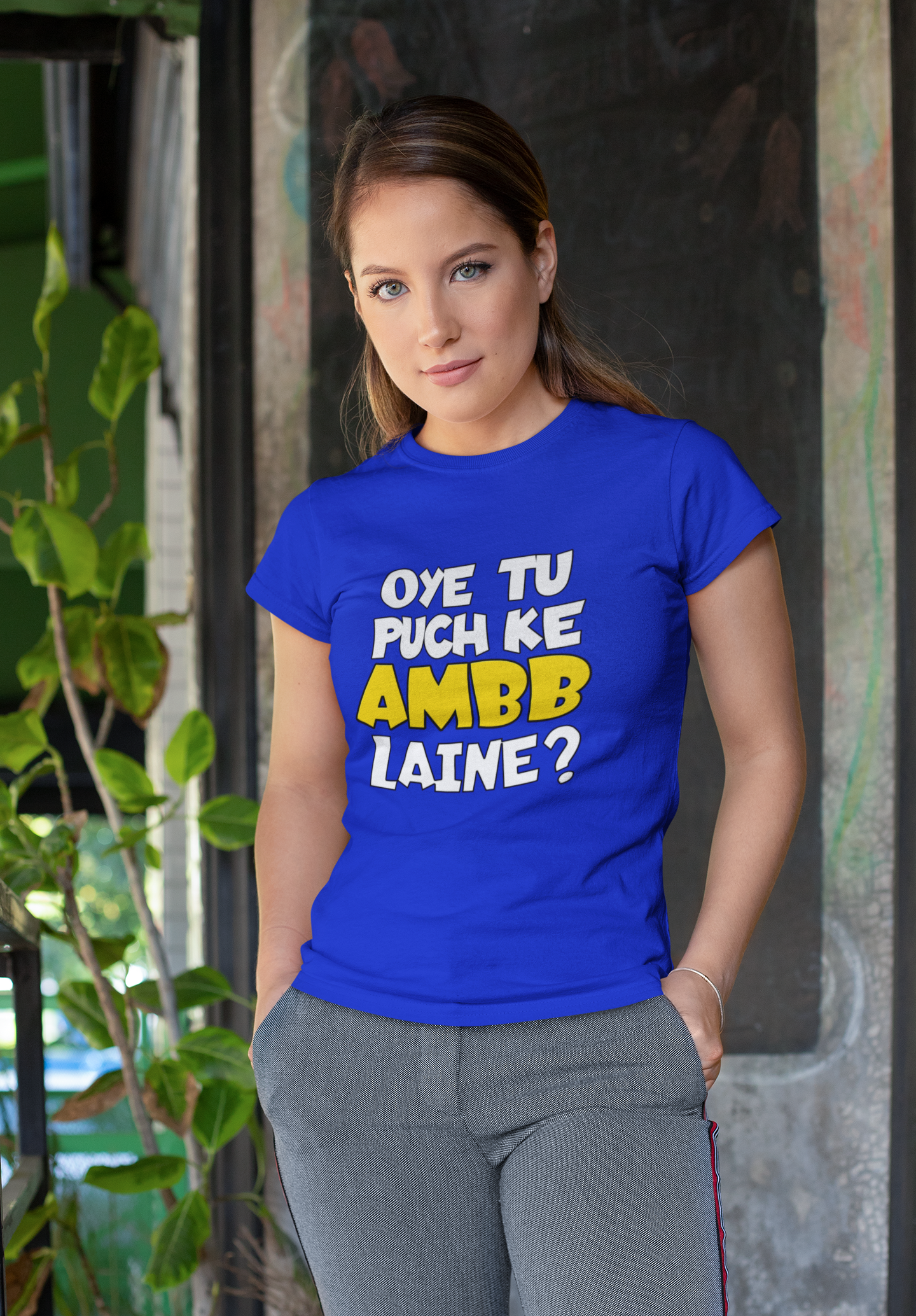 Oye Tu Puch Ke Ambb Laine | Punjabi Slogan Printed T-Shirt For Women