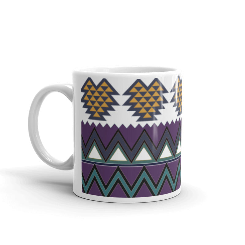 Printed Ceramic Coffee Mugs Set Of 2