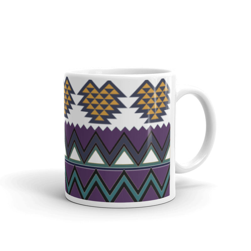 Printed Ceramic Coffee Mugs Set Of 2